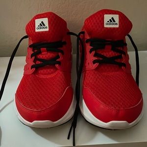 Mens red Adidas sneakers.  Size 7